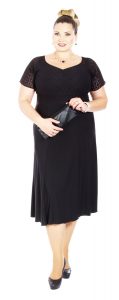 AGÁTA - krajkové šaty 110 - 115 cm - nadmerná veľkosť - Šaty | Šaty strihané pod prsiami - číselné veľkosti 44.