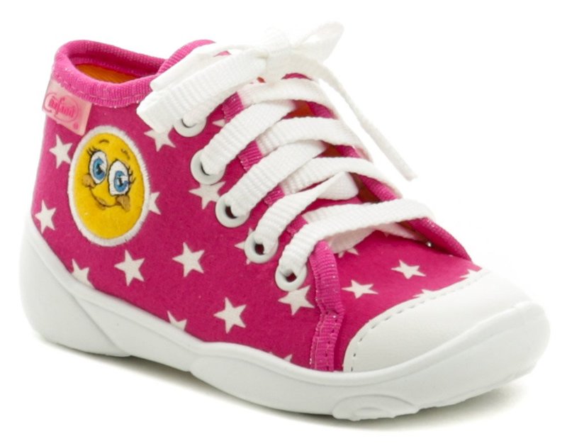 Befado 218P055 ružové detské plátené tenisky - nadmerná veľkosť - Detská obuv | zimná - Farba ružová.
