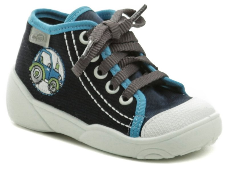 Befado 218P057 modré detské plátené tenisky - nadmerná veľkosť - Detská obuv | zimná - Farba modrá.
