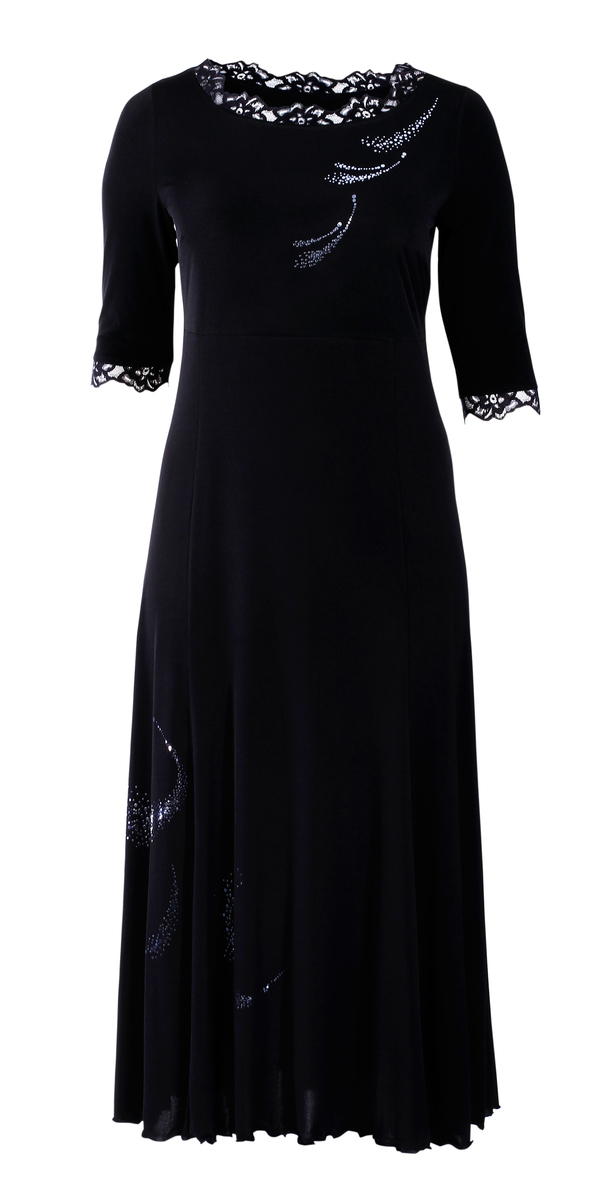 BONAKVA - šaty 120 - 125 cm - nadmerná veľkosť - Šaty | Šaty strihané pod prsiami - číselné veľkosti 44.