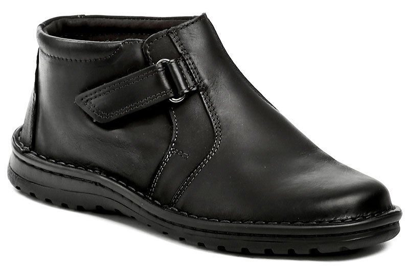 Bukat 233 čierne matné pánske zimný topánky - nadmerná veľkosť - Pánska obuv | zimný - Farba čierna.
