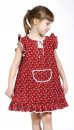 Dievčenské zásterka s mašľou - srdiečka - nadmerná veľkosť - Detské oblečenie - číselné veľkosti 104.