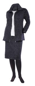 Fleecový kabátik s golierom Kapleta - nadmerná veľkosť - Kabáty a bundy | kabáty - Farba antracit.