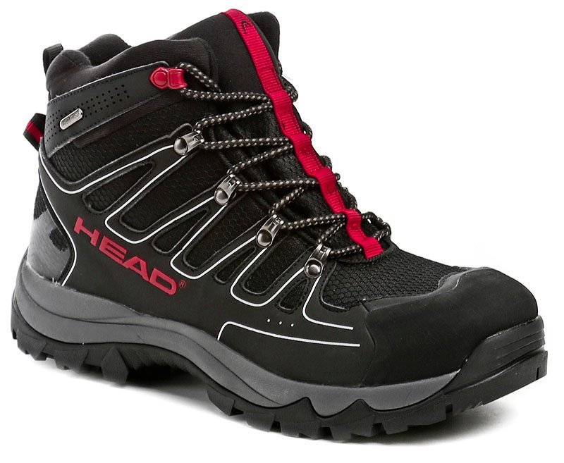 Head HZ-109-36-06 čierno červené pánske trekingové topánky - nadmerná veľkosť - Pánska obuv | zimný - Farba čierna / červená.