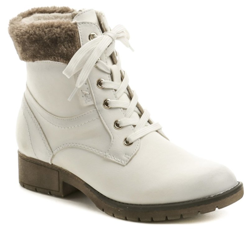 Jana 8-25262-23 biele dámske zimný topánky šírka H - nadmerná veľkosť - Dámska obuv | čižmy - Farba biela.