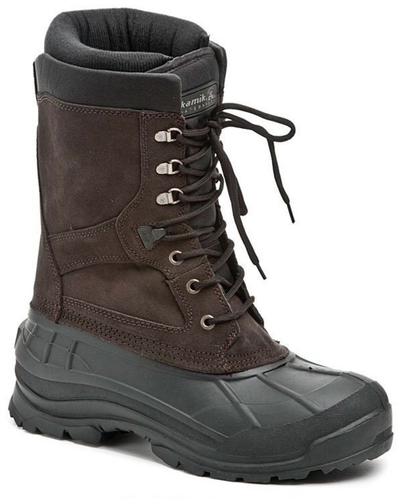 KAMIK Nationplus hnedé pánske zimna topánky - nadmerná veľkosť - Pánska obuv | zimný - Farba čierna / hnedá.