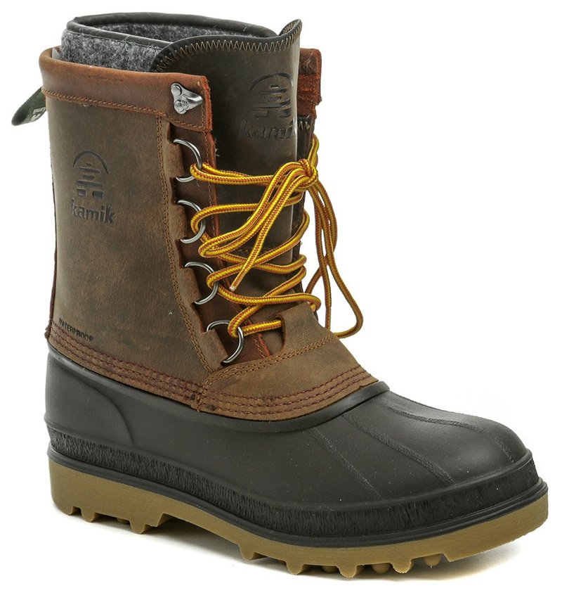 Kamik William hnedé pánske zimný topánky - nadmerná veľkosť - Pánska obuv | zimný - Farba hnedá.
