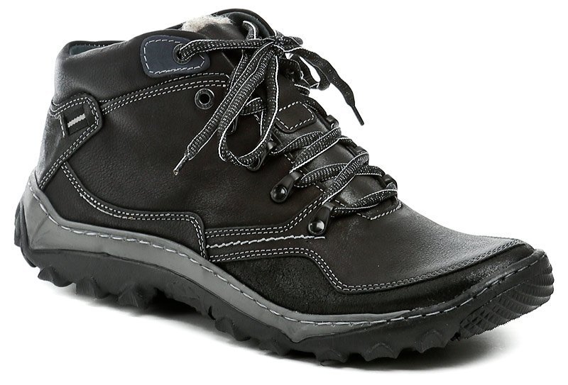 Mateos 250 čierne pánske zimný topánky - nadmerná veľkosť - Pánska obuv | zimný - Farba čierna.