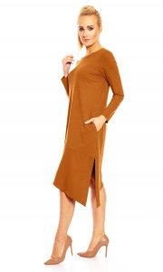 MILENA ANGORA - úpletové šaty - nadmerná veľkosť - Šaty | Asymetrický strih -  2XL.