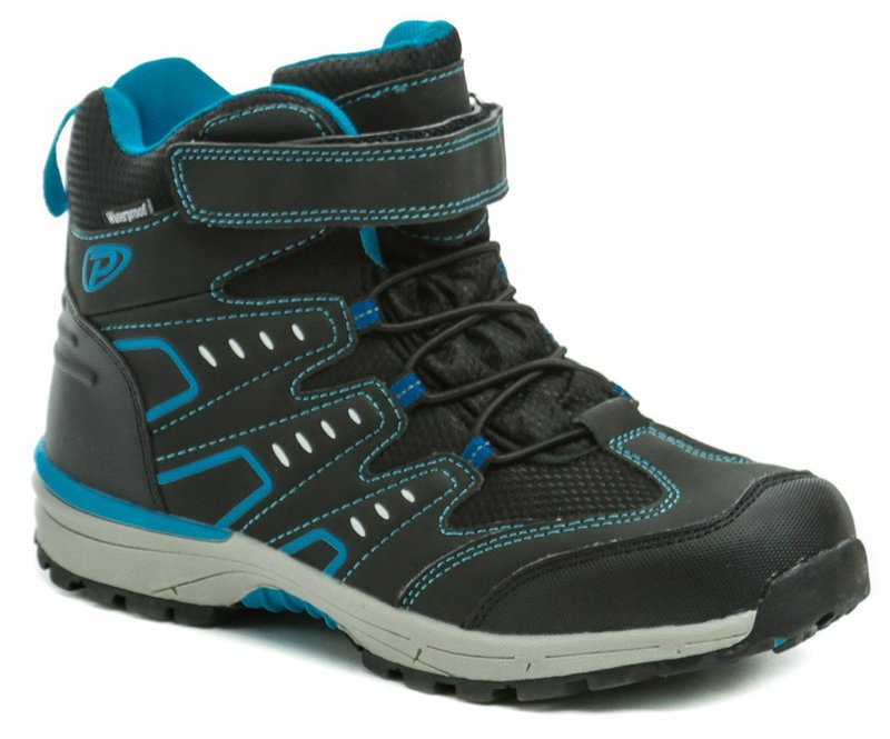 Peddy P1-209-37-03 čierno modrá členková obuv - nadmerná veľkosť - Detská obuv | členková - Farba čierna / modrá.