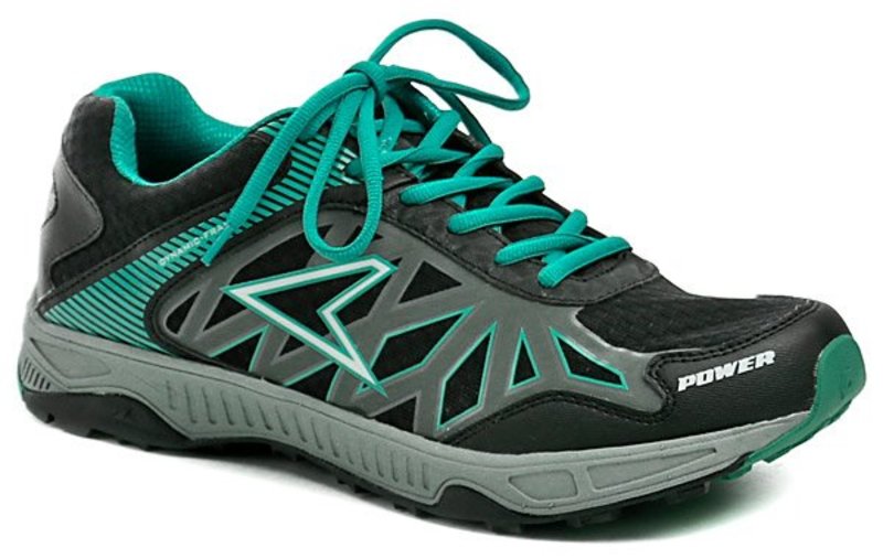 Power 610 M čierne pánske športové topánky - nadmerná veľkosť - Pánska obuv | zimný - Farba čierna/zelená.