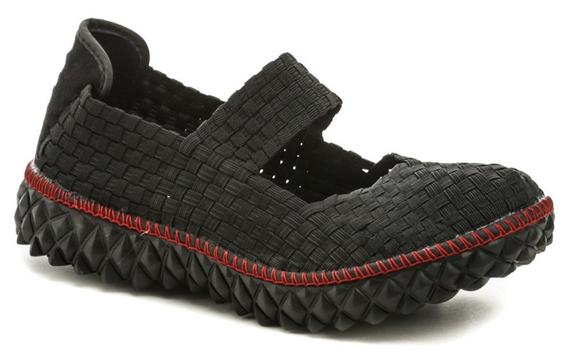 Rock Spring OVER Cord čierna dámska gumičkový obuv - nadmerná veľkosť - Dámska obuv | letná obuv - Farba čierna.