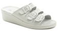 Sanital Light 1355 biele dámske zdravotné nazouváky - nadmerná veľkosť - Dámska obuv | poltopánky - Farba biela.