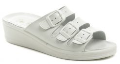Sanital Light 1355 biele dámske zdravotné nazouváky - nadmerná veľkosť - Dámska obuv | poltopánky - Farba biela.