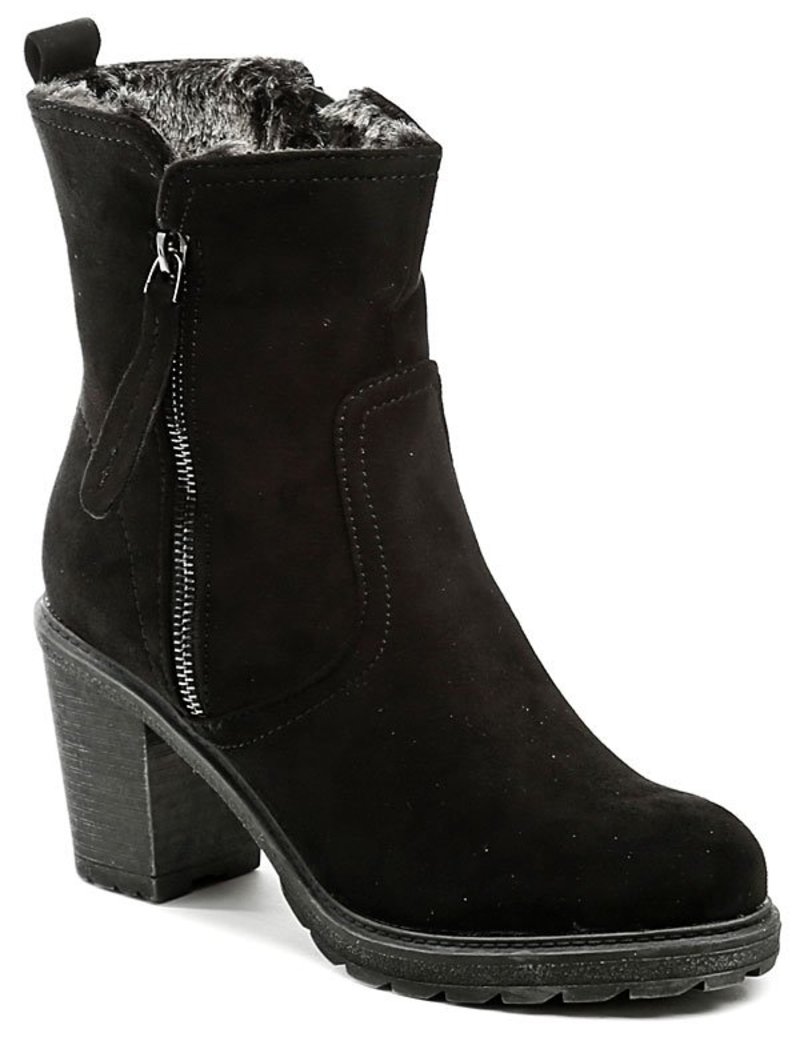 Scandi 56-0391-A1 čierne dámske zimný topánky - nadmerná veľkosť - Dámska obuv | čižmy - Farba čierna.