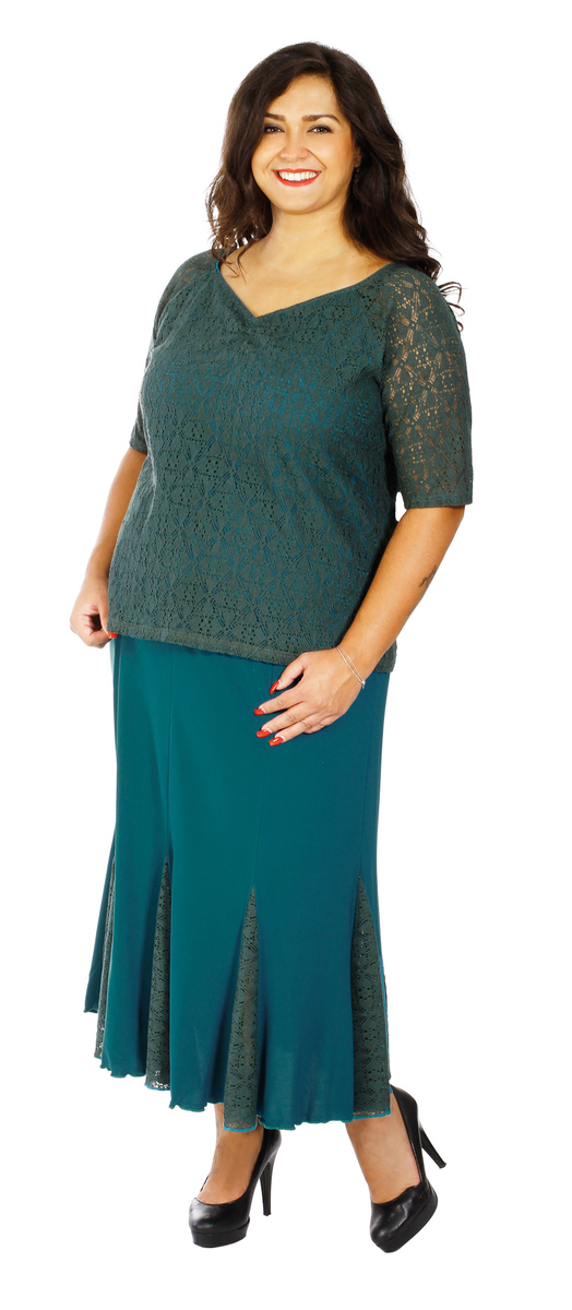 ZDENA - sukňa s čipkou 80 - 85 cm - nadmerná veľkosť - Sukne | sukne - číselné veľkosti 44.
