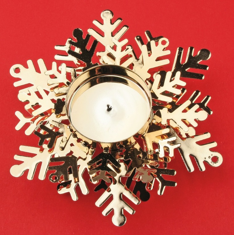 Zlaté vločka - kovový svietnik - nadmerná veľkosť - Vianoční dekorácia | Vianoční dekorácia - číselné veľkosti UNI.