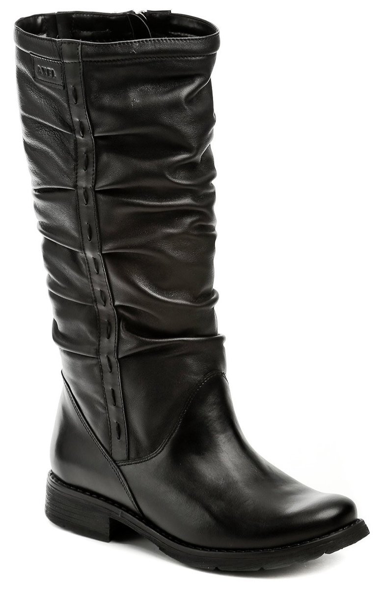 Axel AXB4145 čierne dámske čižmy šírka H - nadmerná veľkosť - Dámska obuv | čižmy - Farba čierna.