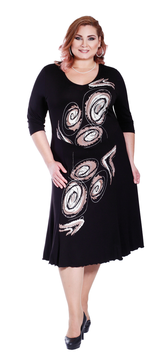 kader - šaty 3/4 rukáv 110 - 115 cm - nadmerná veľkosť - Šaty | Šaty strihané pod prsiami - číselné veľkosti 42.