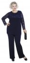 KLASIK - nohavice 95 - 100 cm - nadmerná veľkosť - Nohavice a legíny | Klasické - Farba tm. modrá.