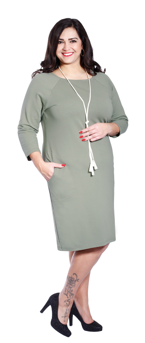 Kornel - šaty 85 - 90 cm - nadmerná veľkosť - Šaty | Rovný strih - číselné veľkosti 42.