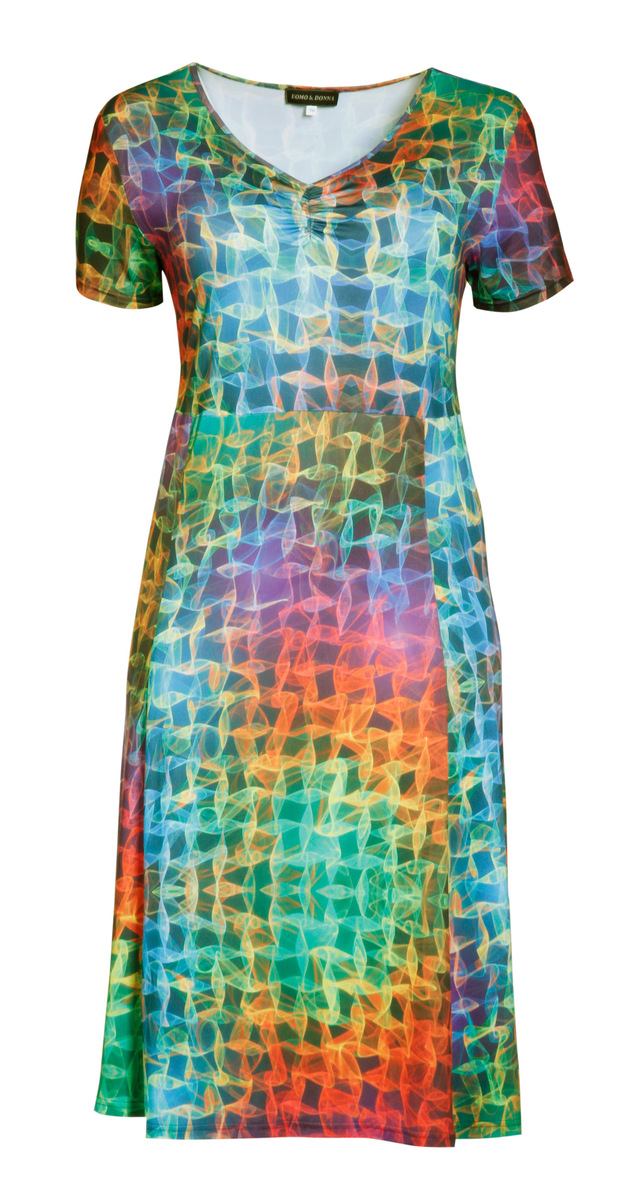 Letná pastelové šaty - nadmerná veľkosť - Šaty | Šaty strihané v páse - číselné veľkosti 48.