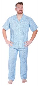 Pánske pyžamo kr. rukáv + dl. nohavice - nadmerná veľkosť - Pánske pyžamá a župany | pyžamá - číselné veľkosti 50.